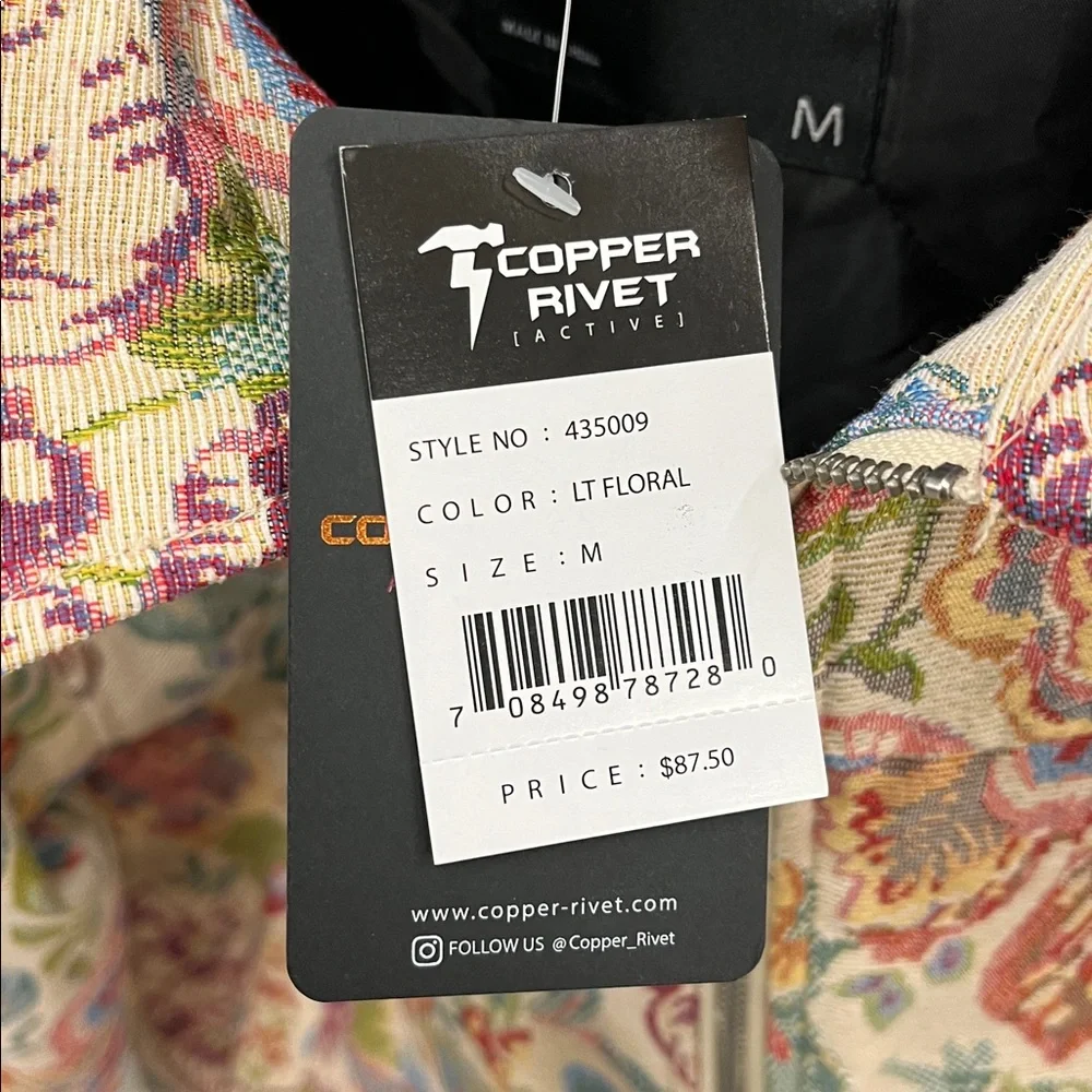 Copper Rivet Men's Floral Bomber Jacket - Picture 4 of 4